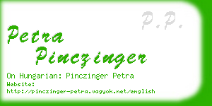 petra pinczinger business card